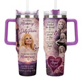 Dolly Parton Rest in Peace Tumbler, Dolly Parton Memorial Tumbler, Country Music Legend Tribute Cup, 40Oz Insulated Tumbler with Handle, Fan Gift