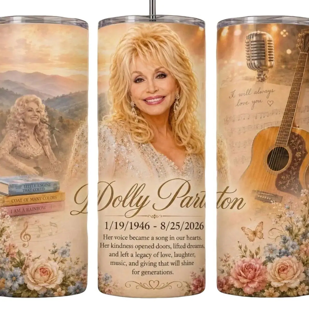 Dolly Parton Tumbler 20Oz 30Oz 40Oz Country Girl Gift, Stainless Steel Insulated Travel Cup