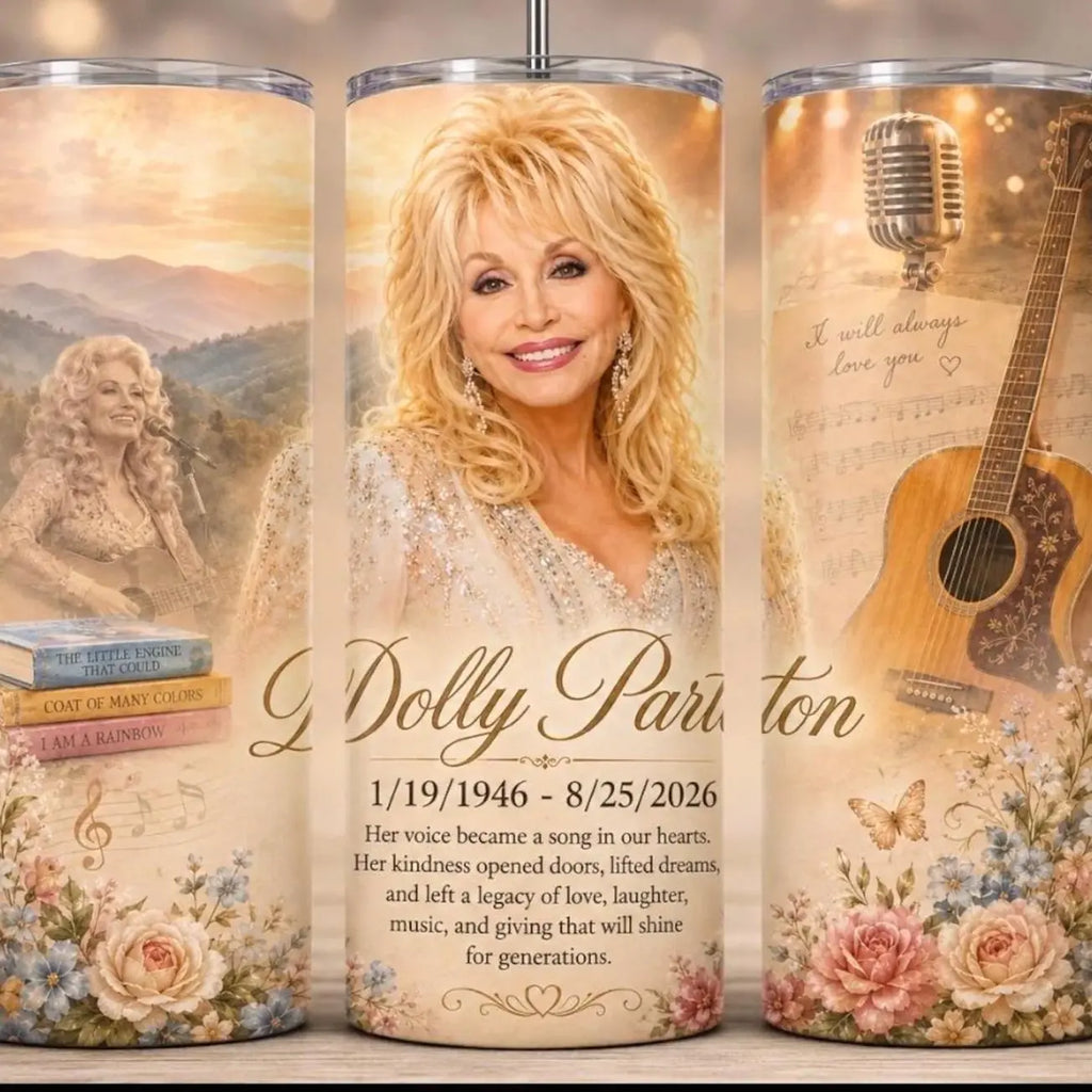Dolly Parton Tumbler 20Oz 30Oz 40Oz Country Girl Gift, Stainless Steel Insulated Travel Cup