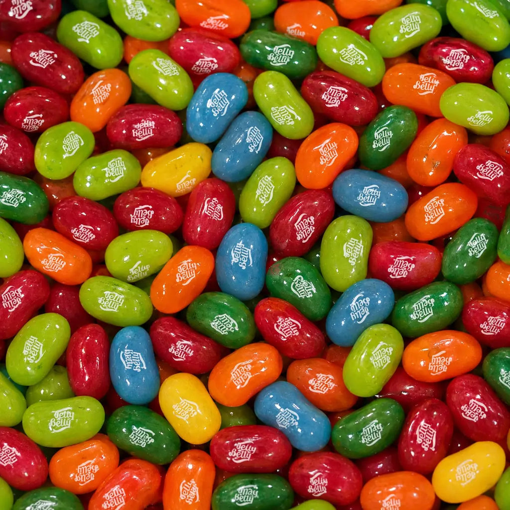 Jelly Belly Sweet & Sour Jelly Beans Snack, 2.5Lb Bulk Bag with Very Cherry, Green Apple, Sour Mix, Watermelon, Orange Crush Flavors, Premium Soft Chewy Tangy Assortment for Movie Night Parties, Candy Buffets