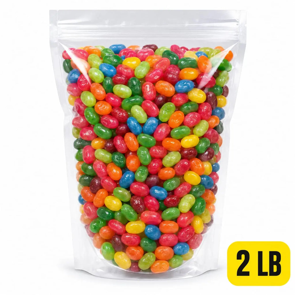 Jelly Belly Sweet & Sour Jelly Beans Snack, 2.5Lb Bulk Bag with Very Cherry, Green Apple, Sour Mix, Watermelon, Orange Crush Flavors, Premium Soft Chewy Tangy Assortment for Movie Night Parties, Candy Buffets