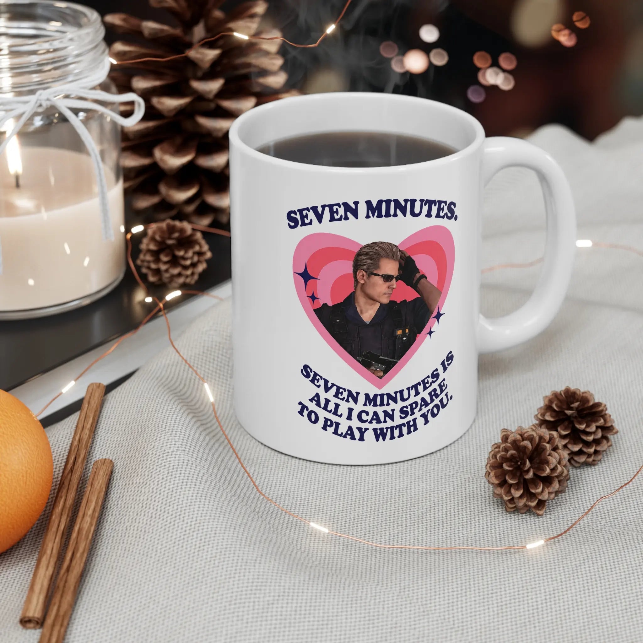 Albert Wesker Seven Minutes Coffee Mug (11, 15Oz) Gift for Fan, Mugs