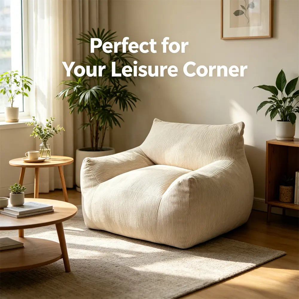 Single Sofa, Human Dog Bed, Lazy Sofa Couch, Plush Floor Gaming Chair, Suit to Put in Bedroom, Living Room,Space Saving Design High-Rebound Memory Foam Filling Modern Upholstered Sofa