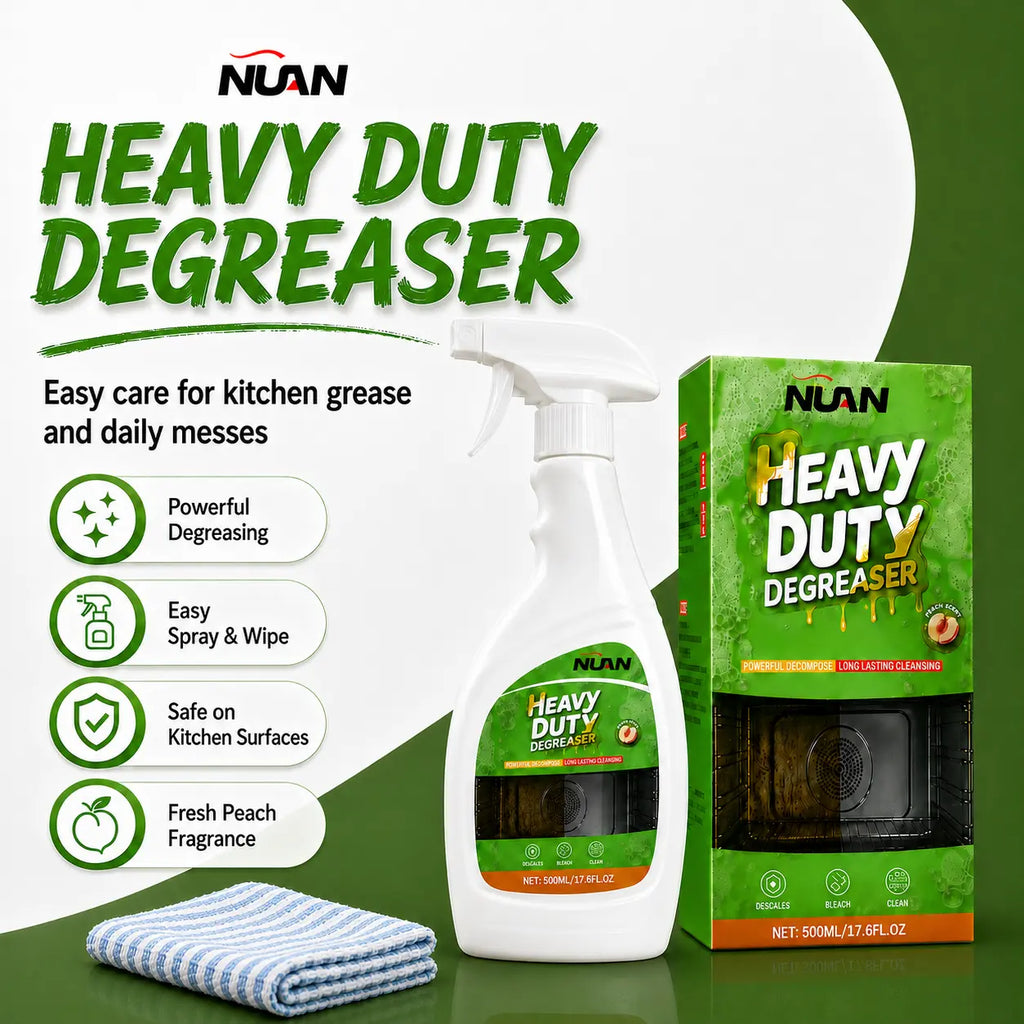 NUAN Heavy-Duty Degreaser Spray Bottle , Kitchen Grease Remover for Range Hood Filters, Stovetops, Backsplash & Stainless Steel Surfaces-M2