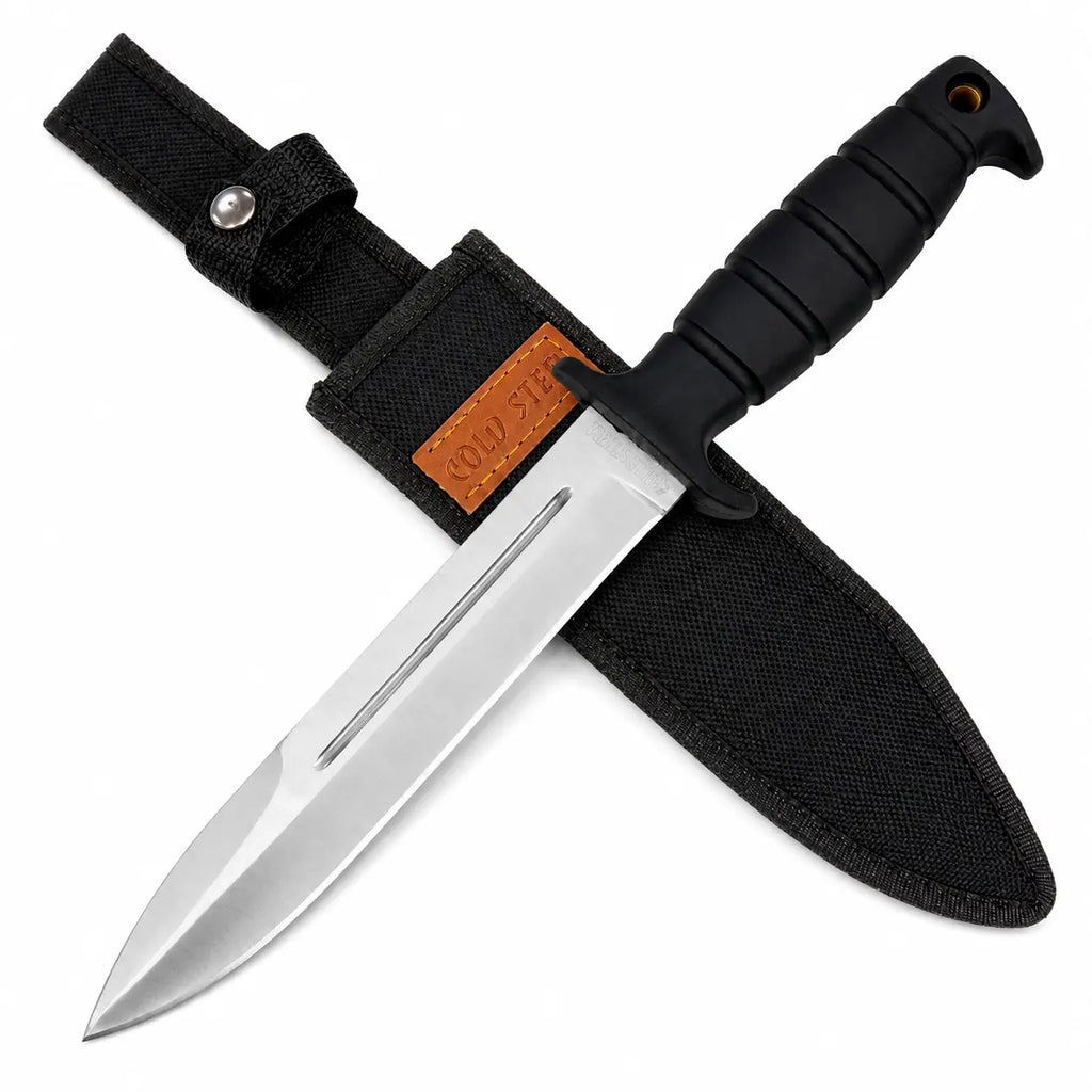 Household Utility Kitchen Knife with Protective Nylon Sheath, Non‑Slip Handle, 2 Color Choice