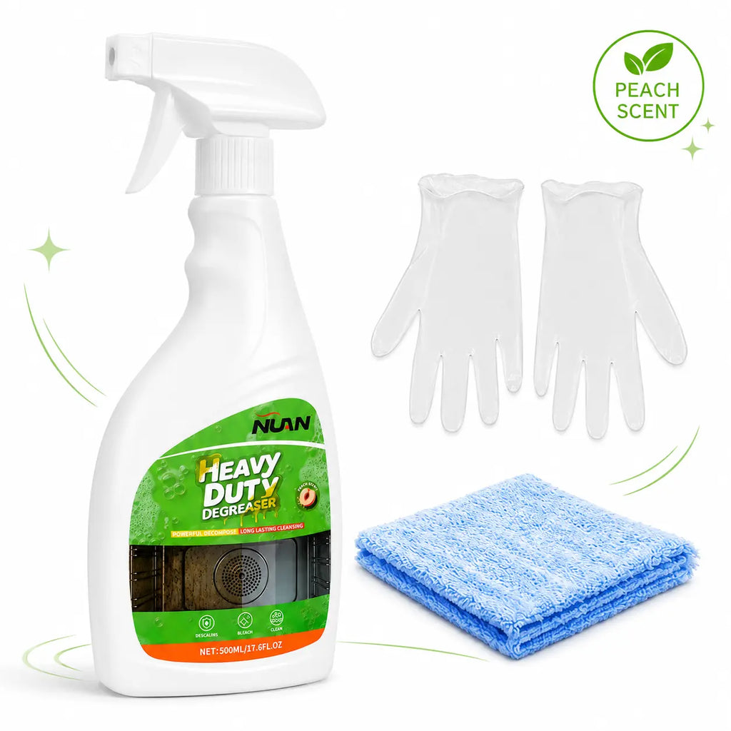 NUAN Heavy-Duty Degreaser Spray Bottle , Kitchen Grease Remover for Range Hood Filters, Stovetops, Backsplash & Stainless Steel Surfaces-M2