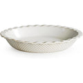 Ceramic Pie Pan Set of 2, 9 Inch Pie Dish for Baking, Non-Stick, Oven & Dishwasher Safe, Farmhouse Decor Quiche Baking Dish, Pie Plate, Deep Dish Pie Pan (Embossed Stripes+Dots)