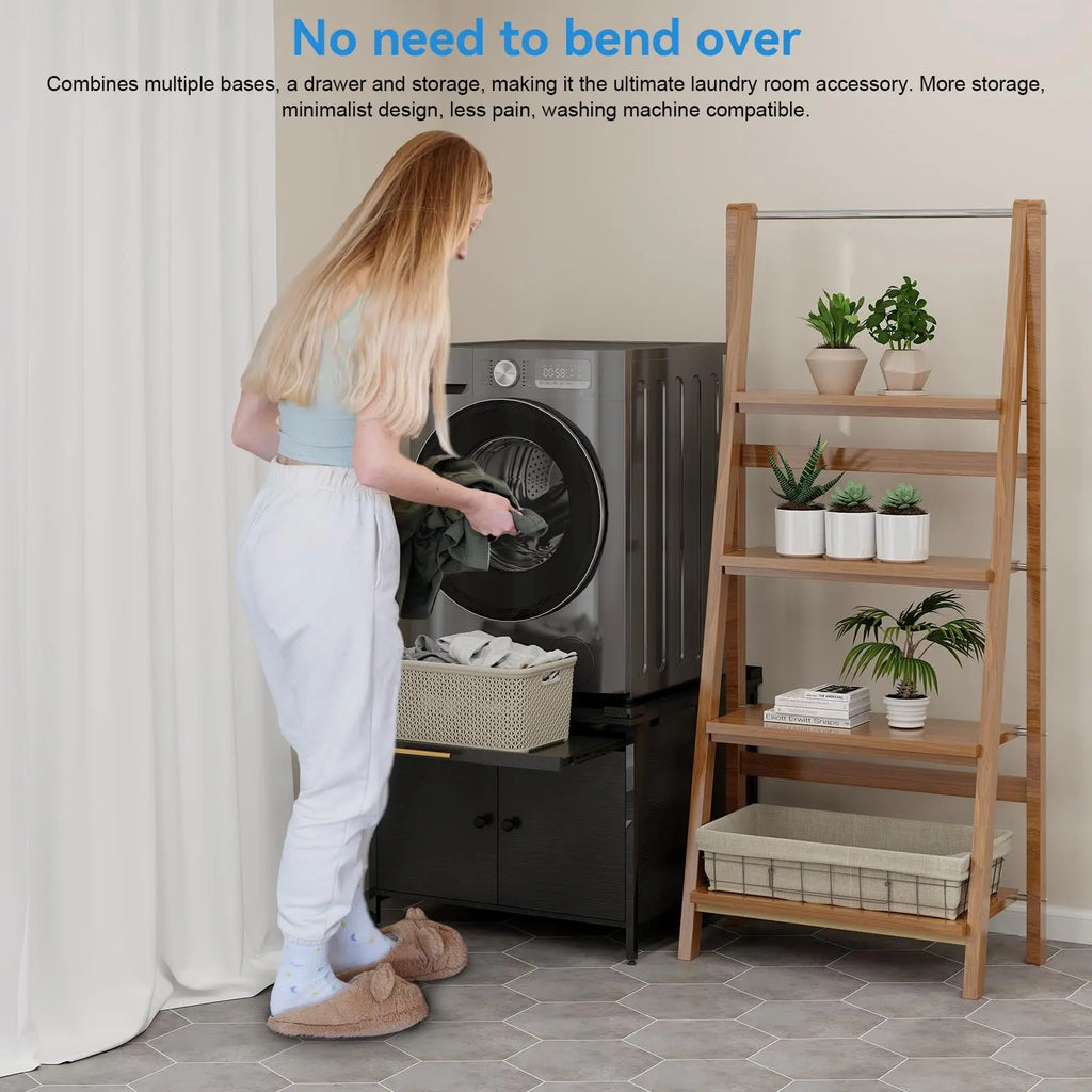 Laundry Pedestal for Washer and Dryer, Heavy Duty 29" Universal Washing Machine Stand with Adjustable Feet and 4 Panel Corner, 700LBS Capacity, Fit Anti-Vibration Design HO8043