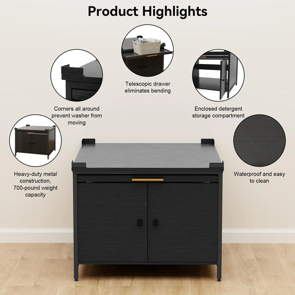 Laundry Pedestal for Washer and Dryer, Heavy Duty 29" Universal Washing Machine Stand with Adjustable Feet and 4 Panel Corner, 700LBS Capacity, Fit Anti-Vibration Design HO8043