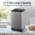 17.7 Lbs Portable Washing Machine Full Automatic, Compact Top Load Washer for Apartment Dorm RV, Small Laundry Machine with Drain Pump & 10 Wash Programs, Quiet Space Saving Fully Automatic Washer, LED Display Perfect for Small Space Home Use