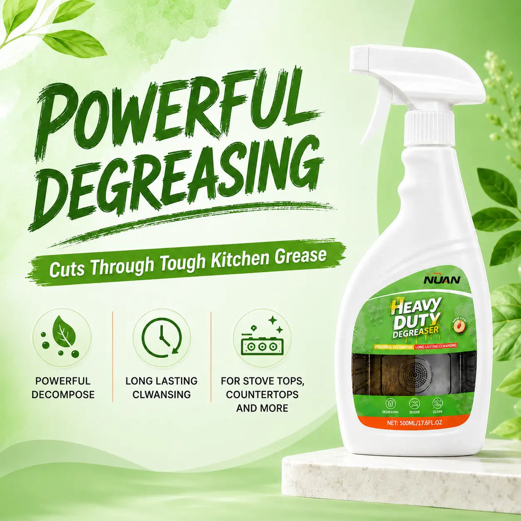 NUAN Heavy-Duty Degreaser Spray Bottle , Kitchen Grease Remover for Range Hood Filters, Stovetops, Backsplash & Stainless Steel Surfaces-M2