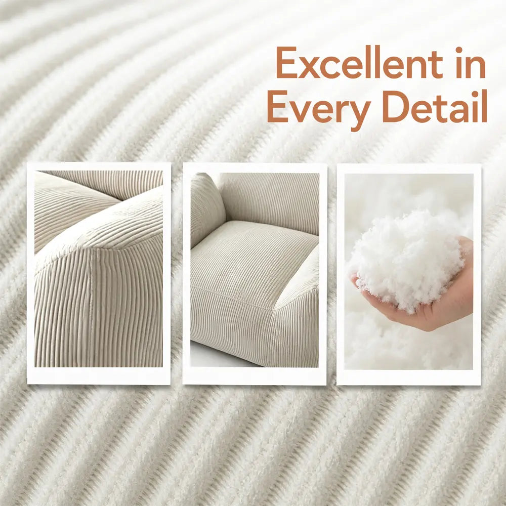 Single Sofa, Human Dog Bed, Lazy Sofa Couch, Plush Floor Gaming Chair, Suit to Put in Bedroom, Living Room,Space Saving Design High-Rebound Memory Foam Filling Modern Upholstered Sofa