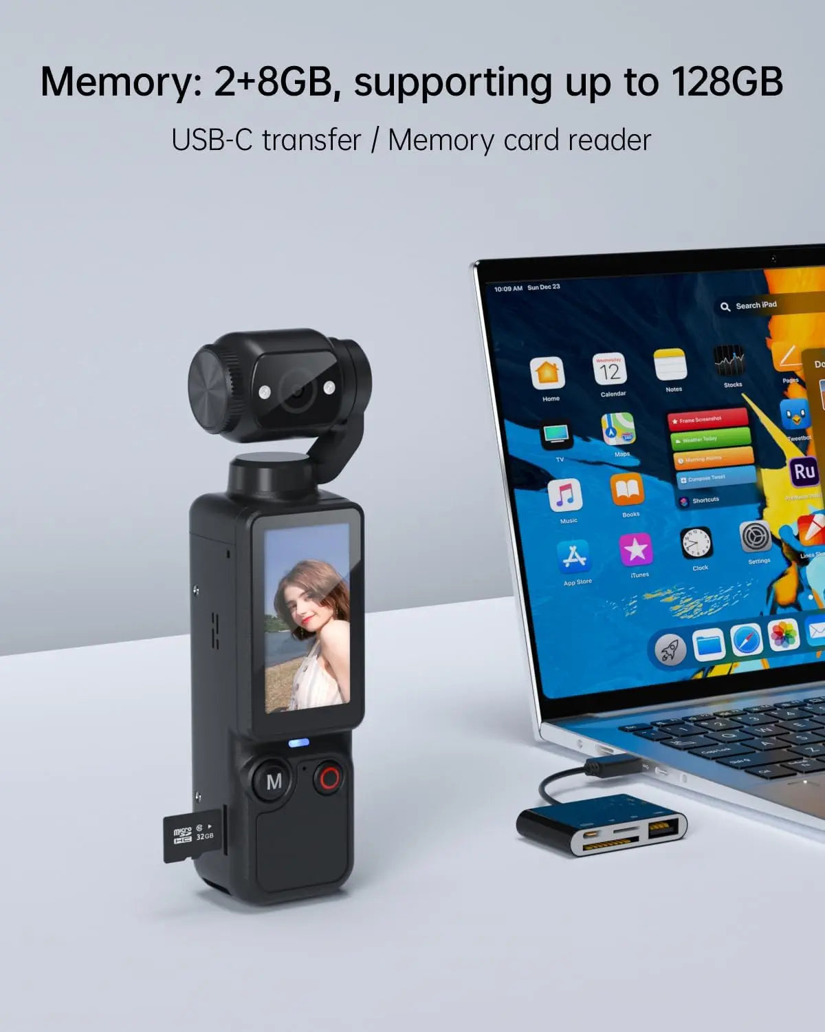 W&O Q7 Portable Vlogging Camera with 180° Rotating Lens, Autofocus, 1.9" Screen, 32GB Memory Card and Mini Tripod, USB Rechargeable Handheld Camera for Travel, Selfies and Daily Recording,Back to School,Back to School Haul