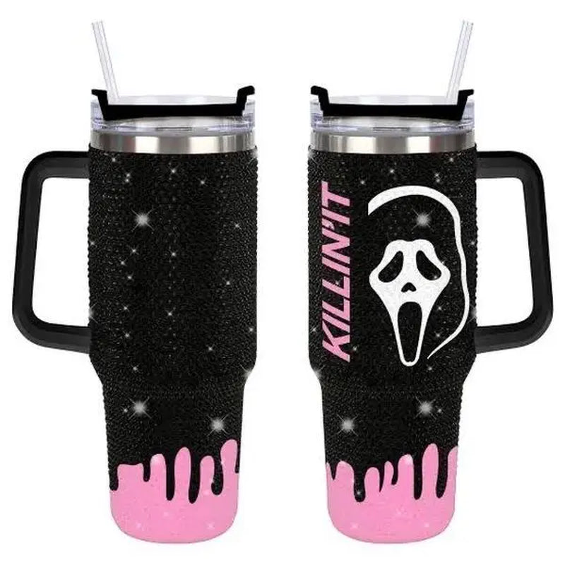 Halloween Ghostface Drinkware Mug, Insulated Tumbler for Daily Beverage Use