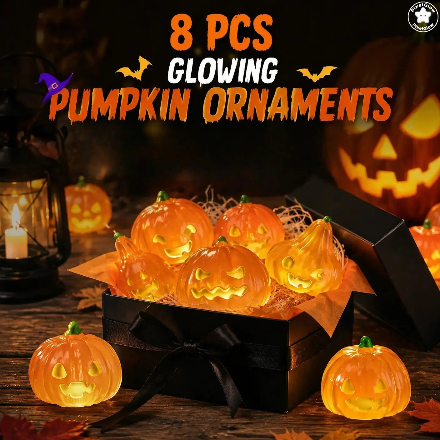 Halloween Pumpkin Decorations Vase Filler Table Scatters for Fall Autumn Thanksgiving Party Favors Craft Supplies