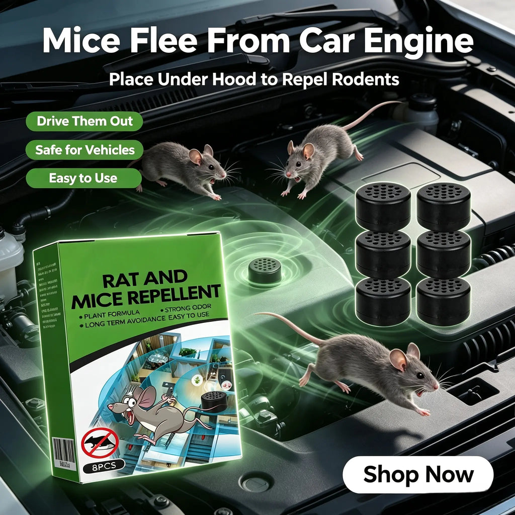 Plant-Based Rat & Mice Repellent Balls, 8 PCS per Box, Safe Rodent Deterrent for Car Engine Bay & Home, Residential Pest Control Supplies,Mouse Rodent Repellent,Mouse Repellent Pouch,Peppermint Oil Mouse Repellent