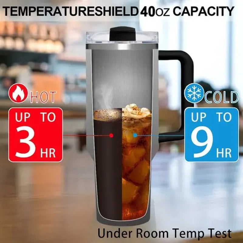Ghostface Scream 40Oz Tumbler, Scream Horror Movie Travel Mug with Handle, Stainless Steel Insulated Cup, Full Wrap Printed Drinkware, Halloween Gift for Horror Fans