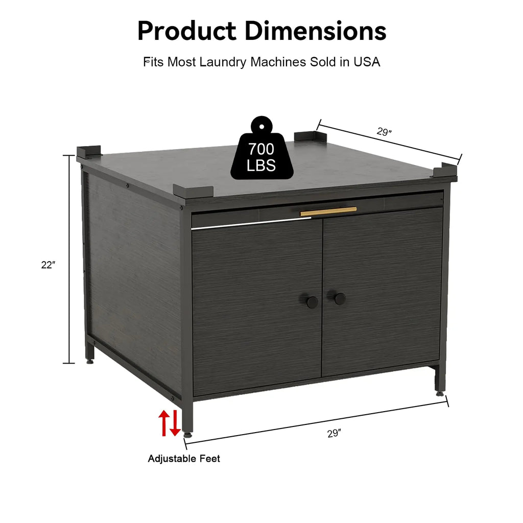 Laundry Pedestal for Washer and Dryer, Heavy Duty 29" Universal Washing Machine Stand with Adjustable Feet and 4 Panel Corner, 700LBS Capacity, Fit Anti-Vibration Design HO8043